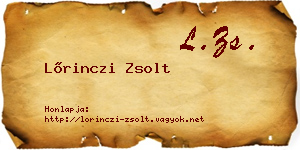 Lőrinczi Zsolt névjegykártya